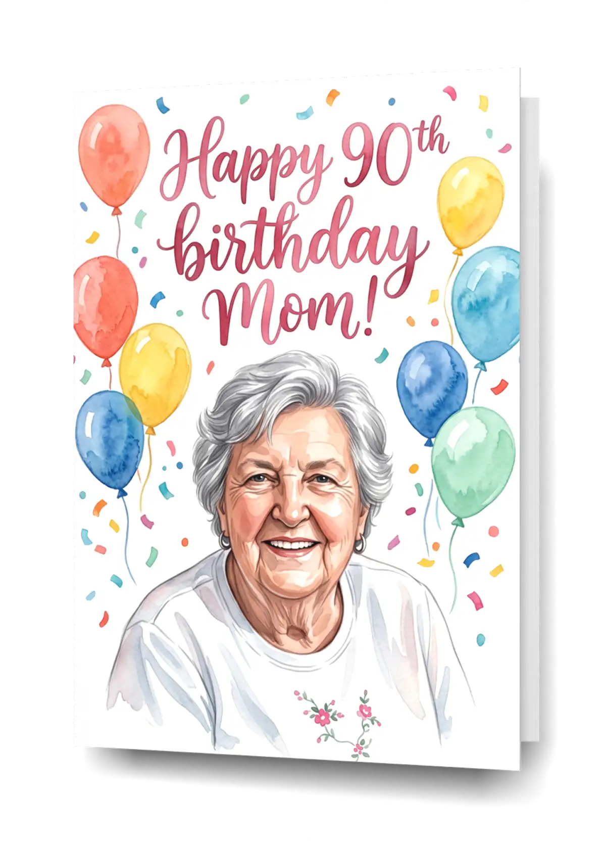 A personalized birthday card created from the mother photo